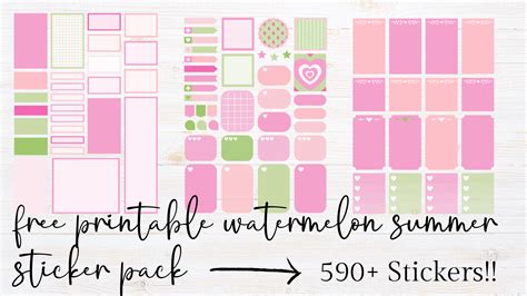 printable planner stickers watermelon  stickers
