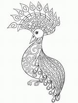 Peacock sketch template