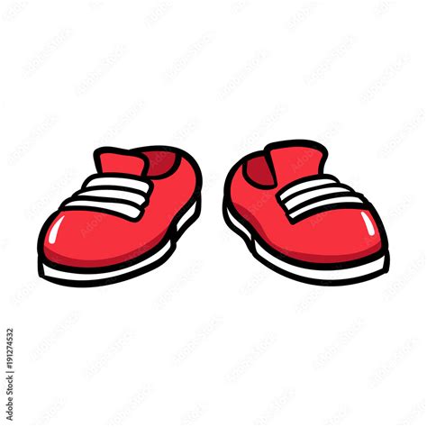 Cartoon Pair Of Shoes Vector Illustration Stock Vector Adobe Stock