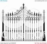 Gate Iron Wrought Clipart Ornate Royalty Illustration Frisko Clip Rf Clipground Gates 2021 sketch template