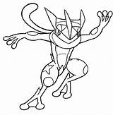 Greninja Pages Pokemon Coloring Ash Getcolorings Color Printable sketch template