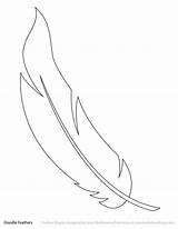 Feather Drawing Feathers Template Stencil Printable Patterns Pattern Cut Line Paper Outline Shapes Stencils Doodle Draw Color Coloring Templates Embroidery sketch template
