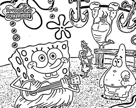 printable spongebob squarepants coloring pages  kids