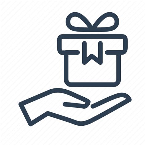 box gift giveaway hand package present surprise icon   iconfinder