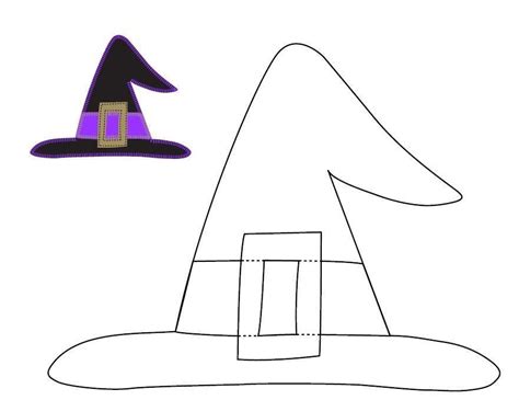 witches hat template   step