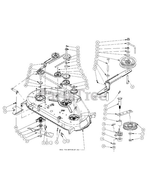 cub cadet  force  afagl cub cadet   force  turn mower kohler deck assembly