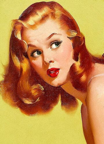 Elvgren 1957 Sexy Redhead Pinup Girl Bare Essentials Poster 20x24