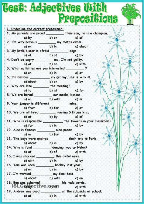 preposition worksheet  grade   answer worksheets