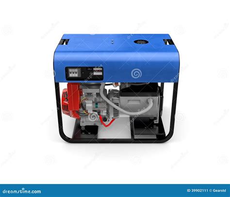 portable generator isolated   white background stock illustration illustration  motor