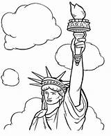 Ellis Island Liberty Clipartmag Drawing Lady sketch template