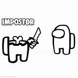 Among Imposter Killing Crewmate Impostor Xcolorings Light Template sketch template