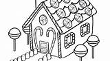Coloring House Pages Gretel Hansel Gingerbread Candy Kids Print Christmas Printable Color Children Holiday Activities sketch template