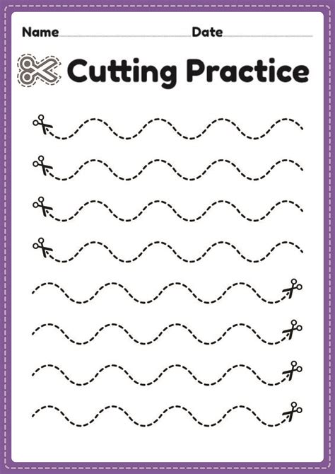 cutting practice worksheets  printable printable templates