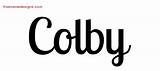 Colby Name Designs Tattoo Handwritten Names Printout Freenamedesigns sketch template