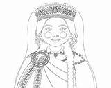 Hmong Coloring Pages Girl Matryoshka Sheet Printable Getcolorings Getdrawings Color sketch template