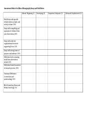 engethnographyrubric assessment rubric  micro