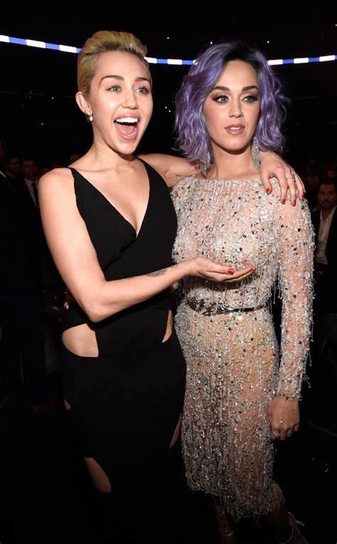 candid photos at the 2015 grammys see miley katy perry and more e