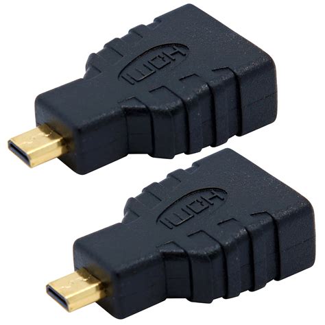 cybertech  pack micro hdmi male connector  hdmi female converter adapter walmartcom