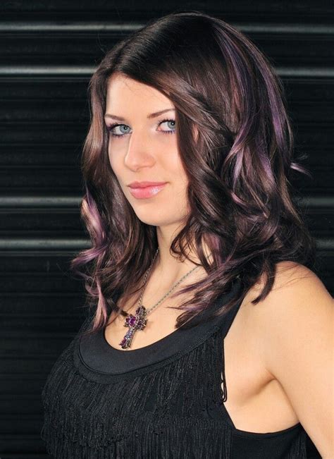 brownpurple hair purple brown hair hair styles purple highlights