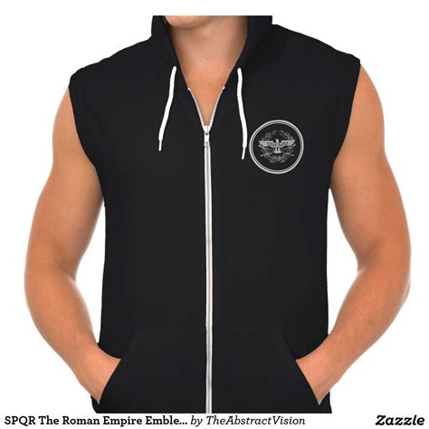 spqr  roman empire emblem sleeveless hoodie heart hoodie hoodie vest blue hoodie hooded