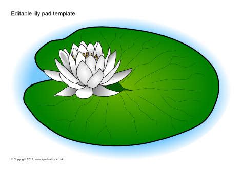 editable lily pad template sb sparklebox