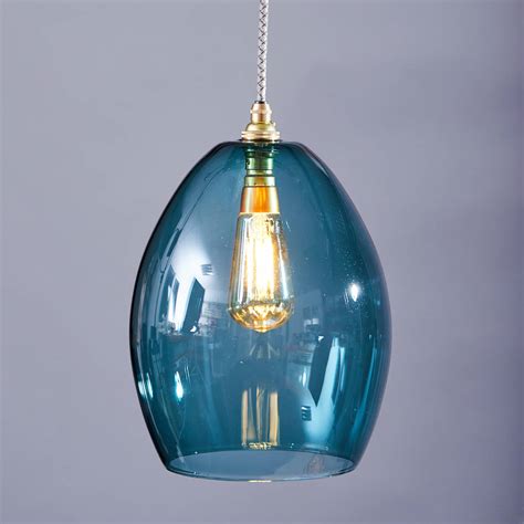 large coloured glass bertie pendant light  glow lighting