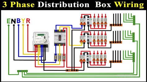 complete  phase house wiring  phase distribution db box wiring diagram youtube