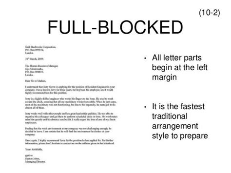 sample letter block style