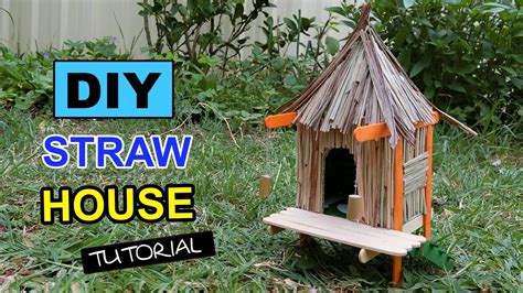 diy straw house   cardboard fairy house youtube