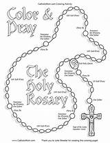 Rosary Autism Rosario Mass Ccd Religion Worksheet Mysteries sketch template