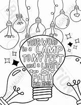 Light 119 Psalm sketch template