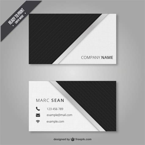 vector black  white business card