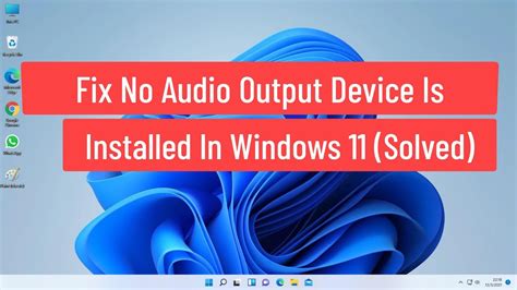 fix  audio output device  installed  windows  solved vidoe
