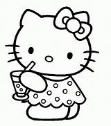 Coloring Pages Kitty Hello Kids sketch template