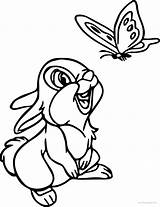 Butterfly Coloring Pages Cartoon Bambi Disney Drawing Printable Drawings Kids Colouring Color Bunny Wings Princess Clipartmag Getcolorings Thumper Simple Pencil sketch template