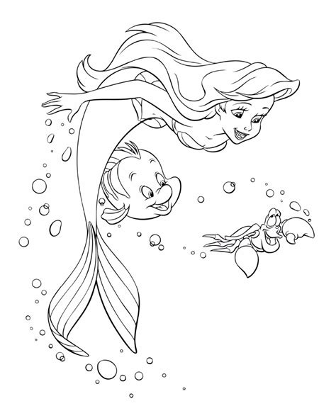 ariel   mermaid coloring pages