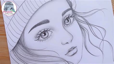 pencil sketch girl face