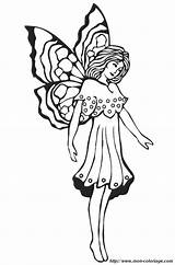 Fata Hada Mariposa Kleid Farfalla Hubschen Fee Disegno Colorear sketch template