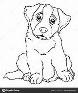 Bernard Saint Coloring Pages St Puppy Dog Printable Template sketch template