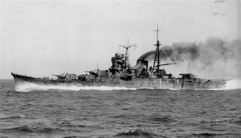 ijn mogami heavy cruiser launched  fought   battle  sunda straight indian ocean
