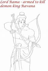 Rama Coloring Lord Pages Sita Kids Colouring Ravana Printable sketch template