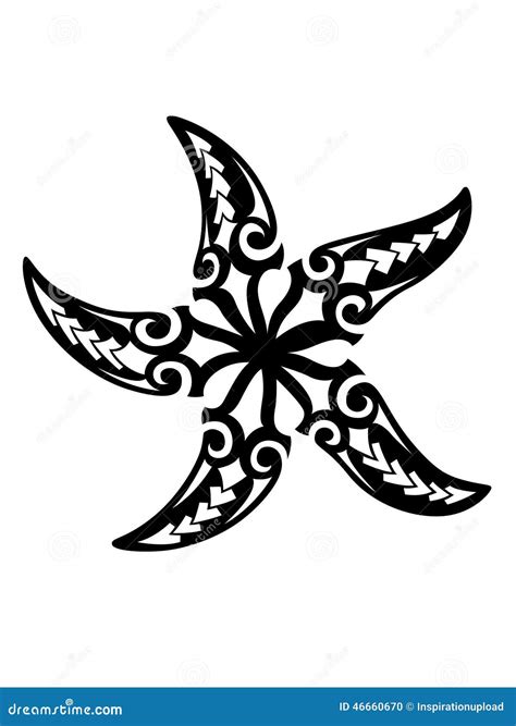 tribal starfish sea monster svg digital  tribal tattoo