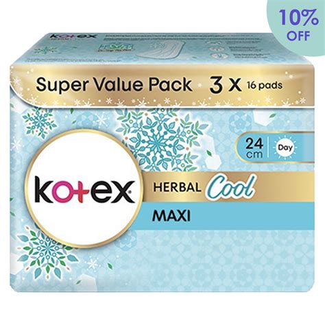 kotex herbal cool maxi  wing cm    excite malaysias