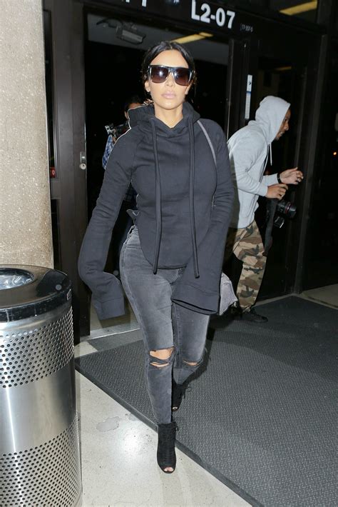 kim kardashian arrives at lax airport in los angeles hot celeb pics daily