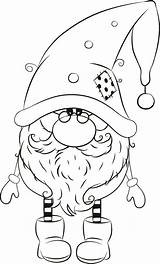 Gnome Coloring Winter Christmas Pages Gnomes Noel Michael Colouring Sheets Choose Board sketch template