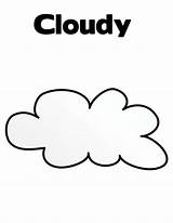 Cloudy Coloring Clouds Clipart Pages Weather Netart Webstockreview sketch template