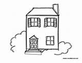 House Story Two Coloring Pages Houses Colormegood Buildings sketch template