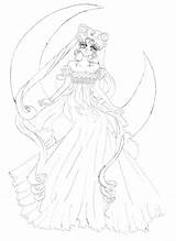 Coloring Pages Serenity Sailor Moon Princess Queen Deviantart Crystal Drawing Choose Board Neo Getdrawings Getcolorings Colouring sketch template
