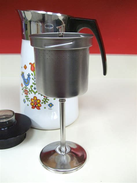 Corningware Country Festival Stovetop Coffee Pot Percolator P149 Ten 10