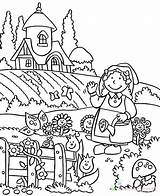 Coloring Garden Kolorowanki Wiosenny Dzieci Getcolorings sketch template